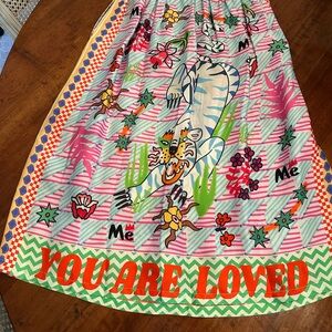Colorful Tiger Print Midi Skirt